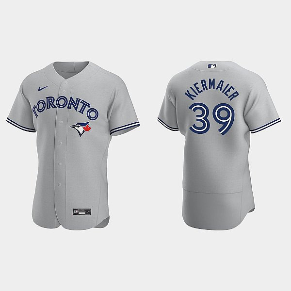 Mens Toronto Blue Jays #39 Kevin Kiermaier Nike Gray Road Flex Base Jersey